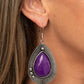 Western Fantasy - Purple - Paparazzi Earring Image