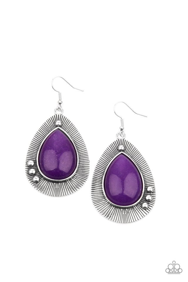 Western Fantasy - Purple - Paparazzi Earring Image