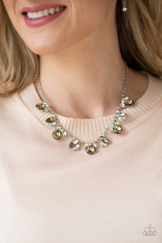 BLING to Attention - Brown - Paparazzi Necklace Image