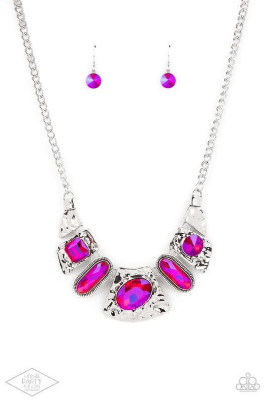 ​Futuristic Fashionista - Pink - Paparazzi Necklace Image