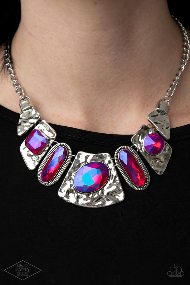 ​Futuristic Fashionista - Pink - Paparazzi Necklace Image