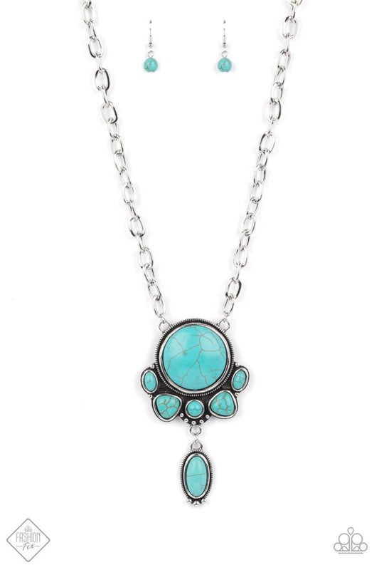 ​Geographically Gorgeous - Blue - Paparazzi Necklace Image