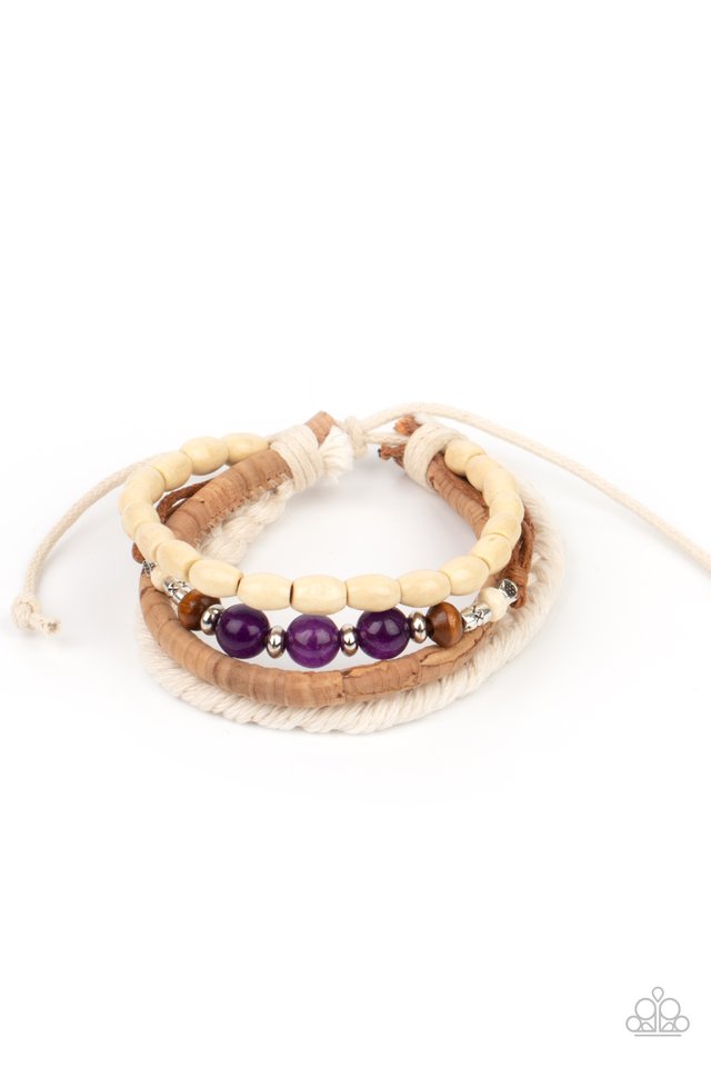 ​Natural-Born Navigator - Purple - Paparazzi Bracelet Image