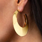 Going OVAL-board - Gold - Paparazzi Earring Image