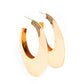 Going OVAL-board - Gold - Paparazzi Earring Image