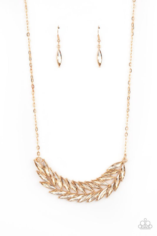 Flight of FANCINESS - Gold - Paparazzi Necklace Image