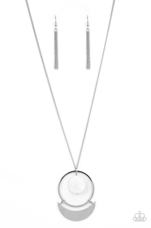 Moonlight Sailing - White - Paparazzi Necklace Image