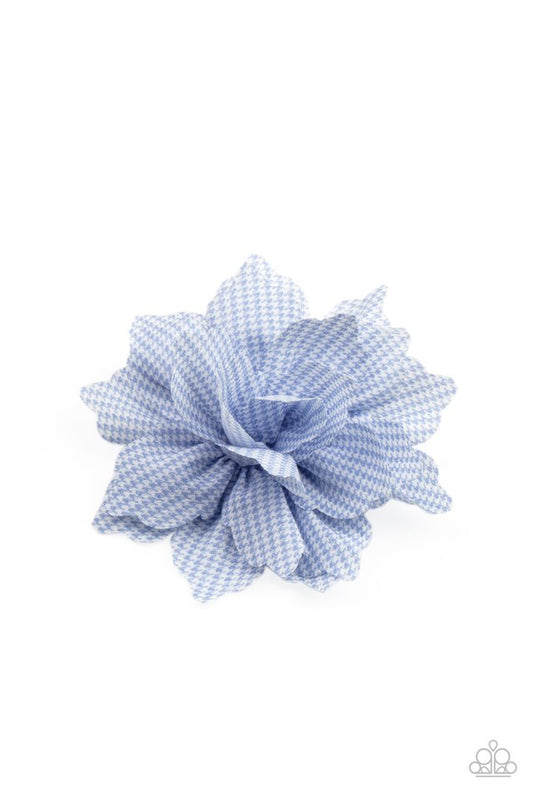 ​Plaid Prairies - Blue - Paparazzi Hair Accessories Image