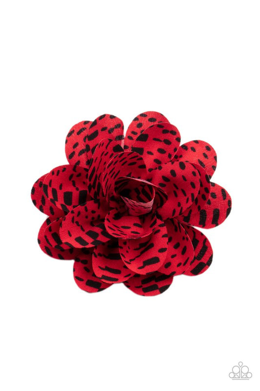 Patterned Paradise - Red - Paparazzi Hair Accessories Image