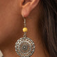 Flowering Frontiers ​ - Yellow - Paparazzi Earring Image