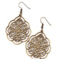 Tour de Taj Mahal - Brass - Paparazzi Earring Image