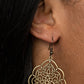 Tour de Taj Mahal - Brass - Paparazzi Earring Image