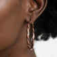 ​Dont Get It Twisted - Copper - Paparazzi Earring Image