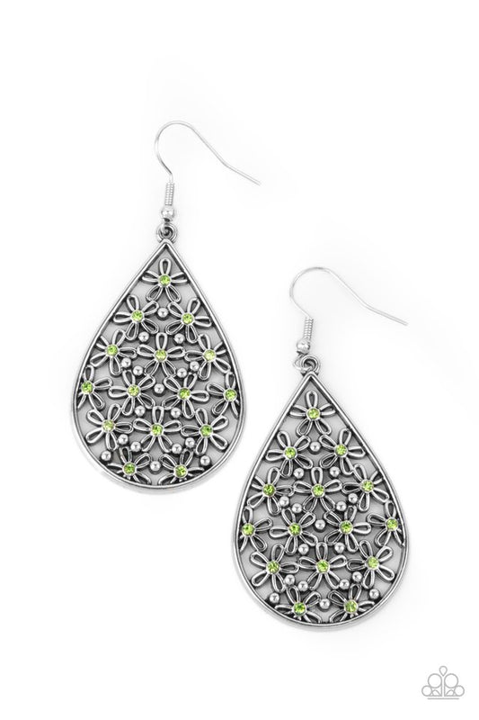 ​Tick, Tick, BLOOM! - Green - Paparazzi Earring Image