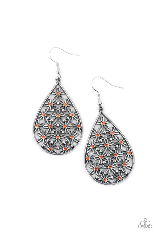 ​Tick, Tick, BLOOM! - Orange - Paparazzi Earring Image