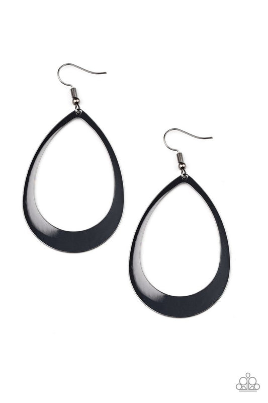 ​Fierce Fundamentals - Black - Paparazzi Earring Image