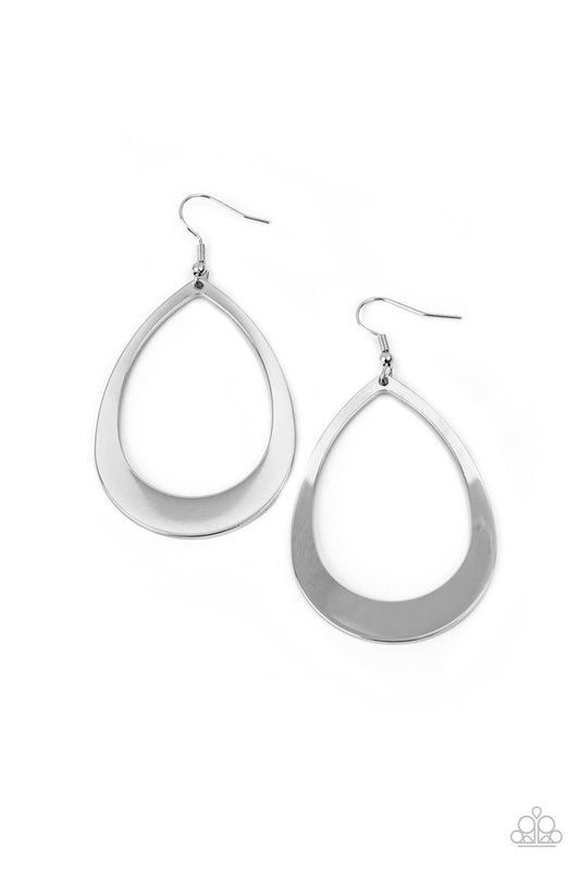 Fierce Fundamentals - Silver - Paparazzi Earring Image