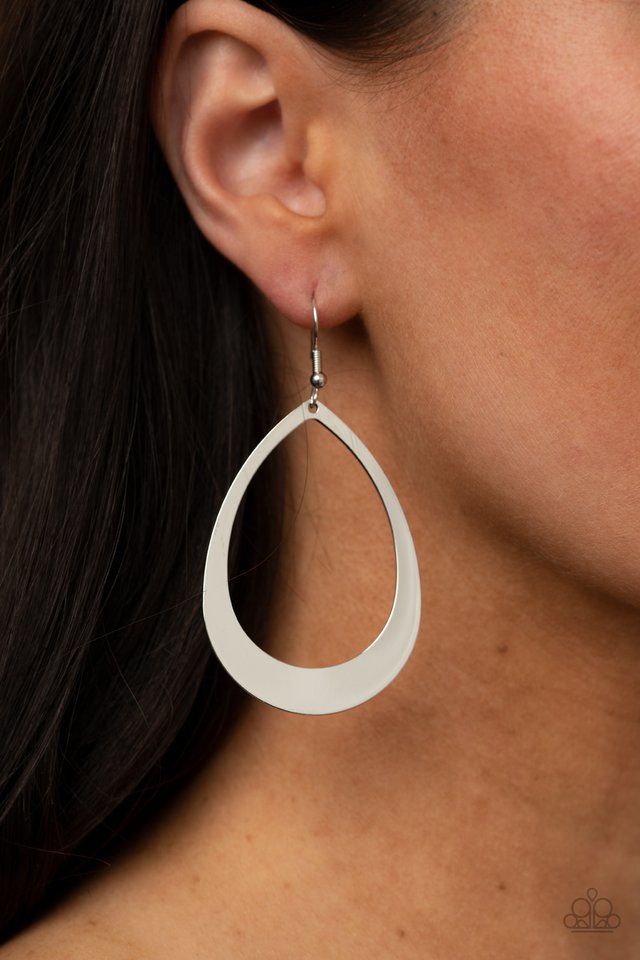 Fierce Fundamentals - Silver - Paparazzi Earring Image