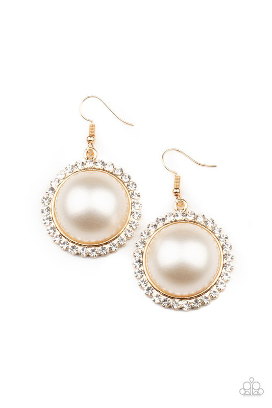 Esteemed Elegance - Gold - Paparazzi Earring Image