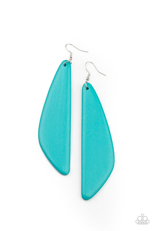 Scuba Dream - Blue - Paparazzi Earring Image