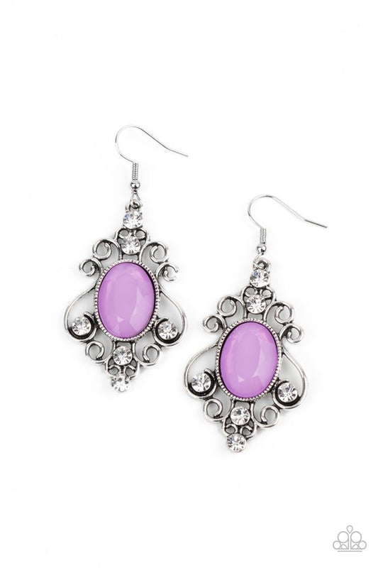 Tour de Fairytale - Purple - Paparazzi Earring Image