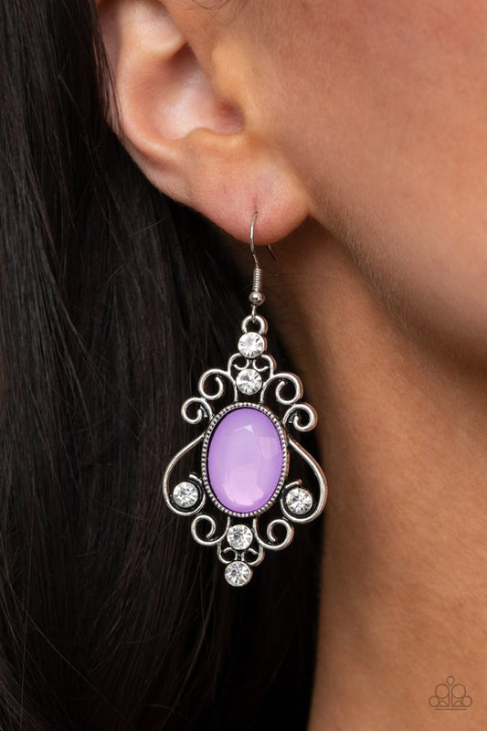 Tour de Fairytale - Purple - Paparazzi Earring Image