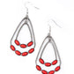 ​Summer Staycation - Red - Paparazzi Earring Image