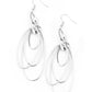 OVAL The Moon - Silver - Paparazzi Earring Image