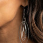 OVAL The Moon - Silver - Paparazzi Earring Image