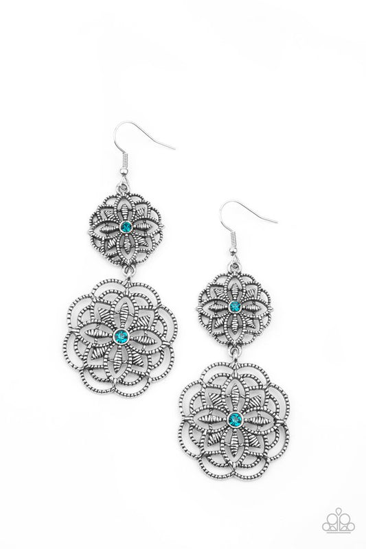 Mandala Mecca - Blue - Paparazzi Earring Image