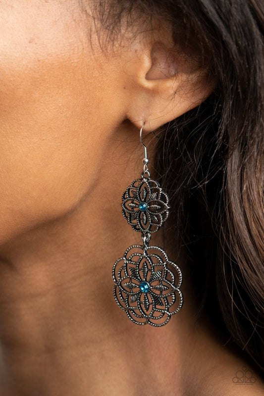 Mandala Mecca - Blue - Paparazzi Earring Image