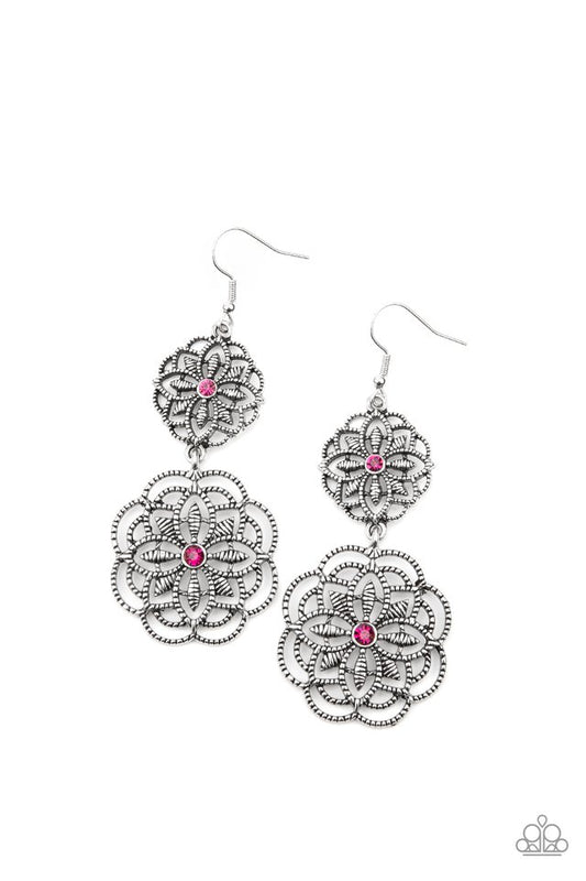 Mandala Mecca - Pink - Paparazzi Earring Image