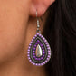 Beaded Bonanza - Purple - Paparazzi Earring Image