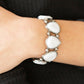 ​Flamboyant Tease - White - Paparazzi Bracelet Image