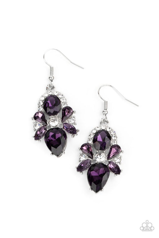 Stunning Starlet - Purple - Paparazzi Earring Image