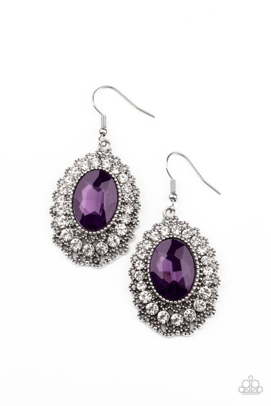 Glacial Gardens - Purple - Paparazzi Earring Image