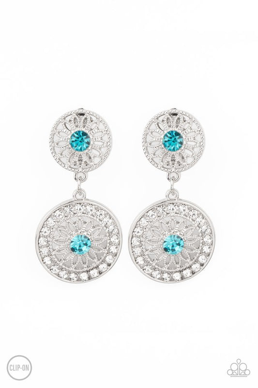 Life of The Garden Party - Blue - Paparazzi Earring Image