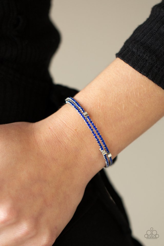 ​Let Freedom BLING - Blue - Paparazzi Bracelet Image