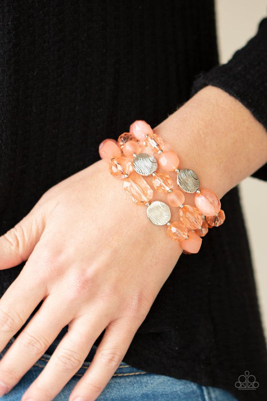 ​Oceanside Bliss - Orange - Paparazzi Bracelet Image