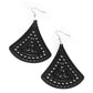 ​FAN to FAN - Black - Paparazzi Earring Image