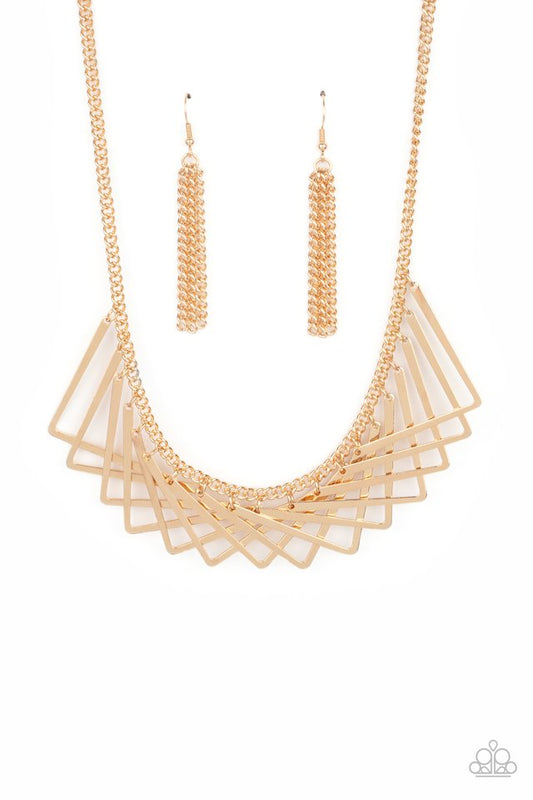 Metro Mirage - Gold - Paparazzi Necklace Image