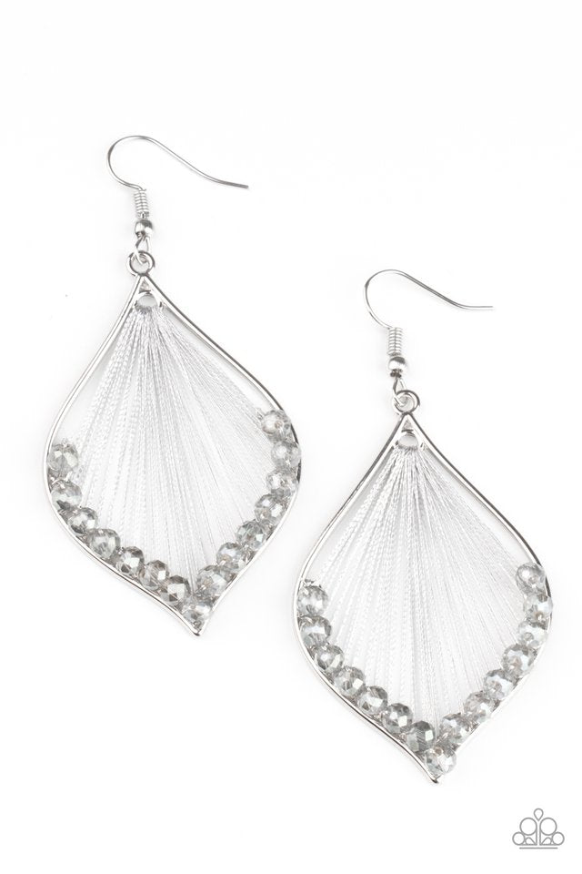 ​Pulling at My HARP-strings - Silver - Paparazzi Earring Image