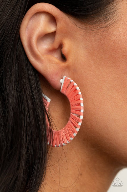 Everybody Conga! - Orange - Paparazzi Earring Image