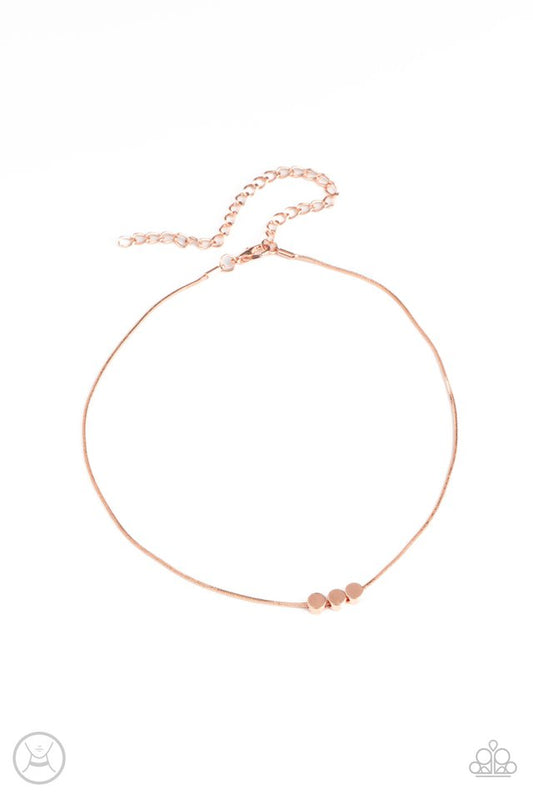 Dynamically Dainty - Copper - Paparazzi Necklace Image