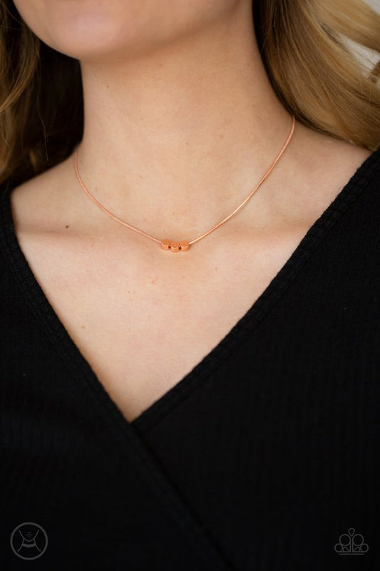 Dynamically Dainty - Copper - Paparazzi Necklace Image