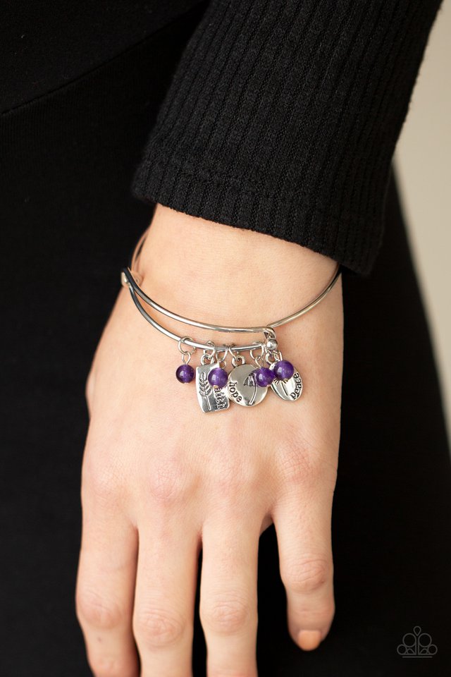 GROWING Strong - Purple - Paparazzi Bracelet Image