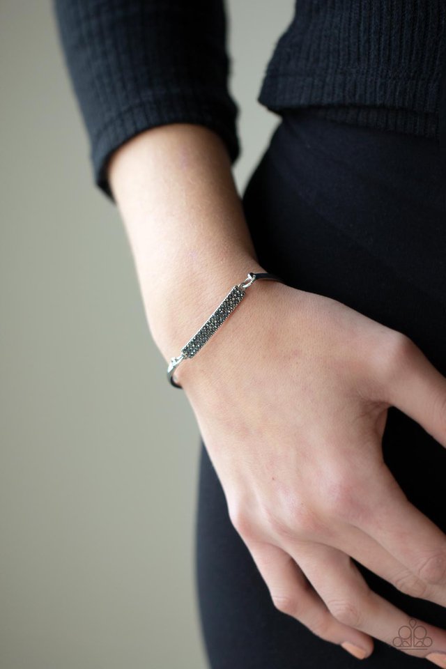 ​Showy Sparkle - Silver - Paparazzi Bracelet Image