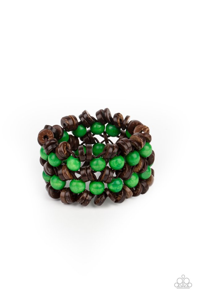 Tahiti Tourist - Green - Paparazzi Bracelet Image