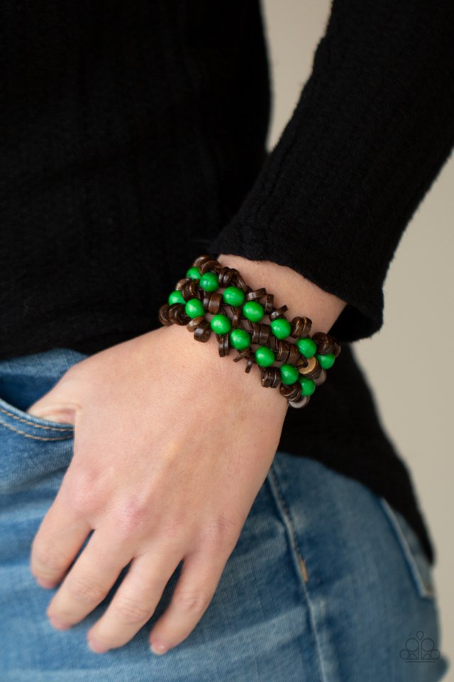 Tahiti Tourist - Green - Paparazzi Bracelet Image