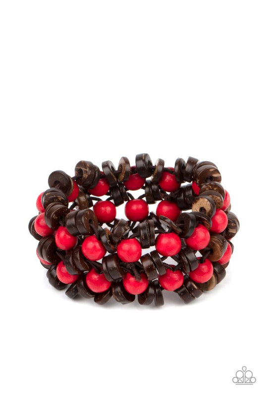 Tahiti Tourist - Red - Paparazzi Bracelet Image